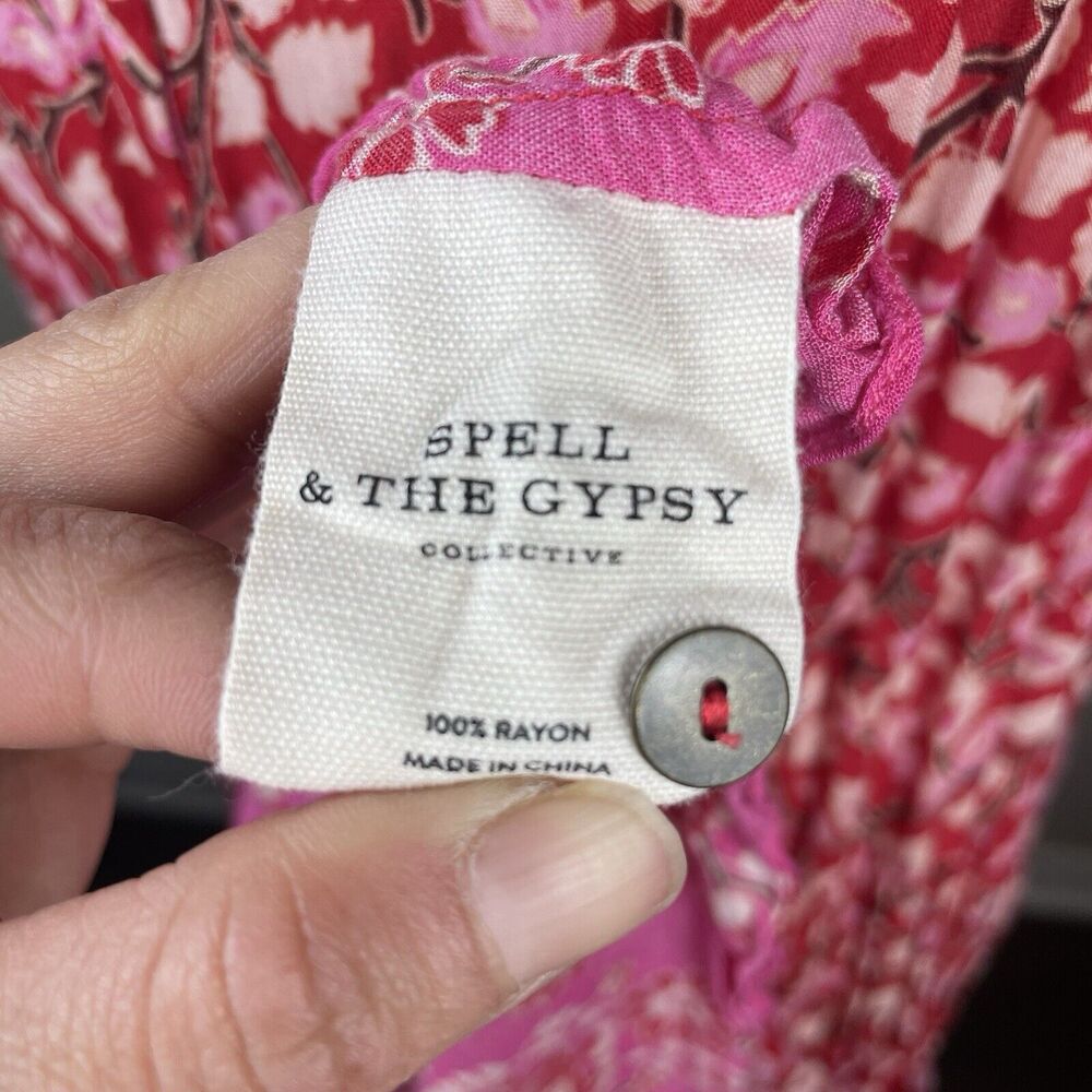 Spell & The Gypsy Collective Size Small Delirium Maxi Dress Red Coral Bohemian - Picture 10 of 12